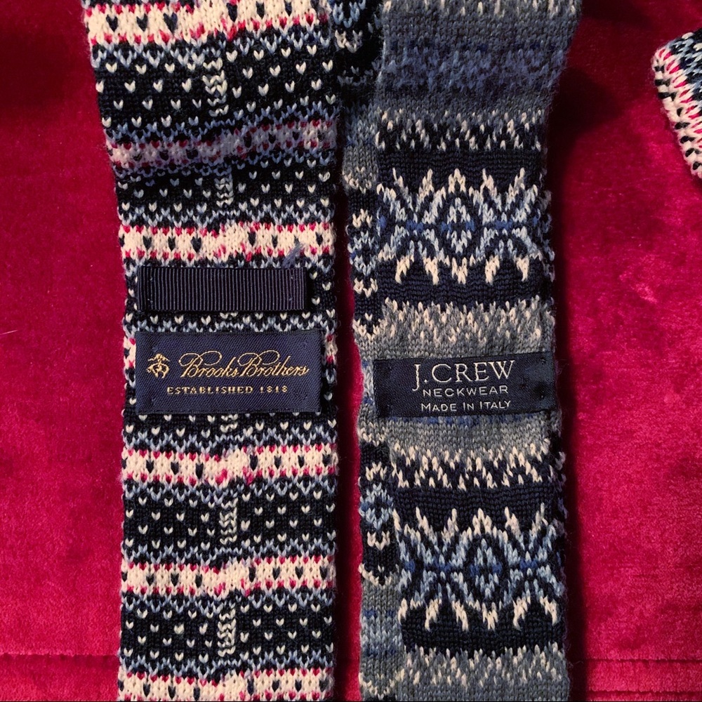 Brooks Brothers and J. Crew Slim Winter Knit ties - Picture 4 of 4
